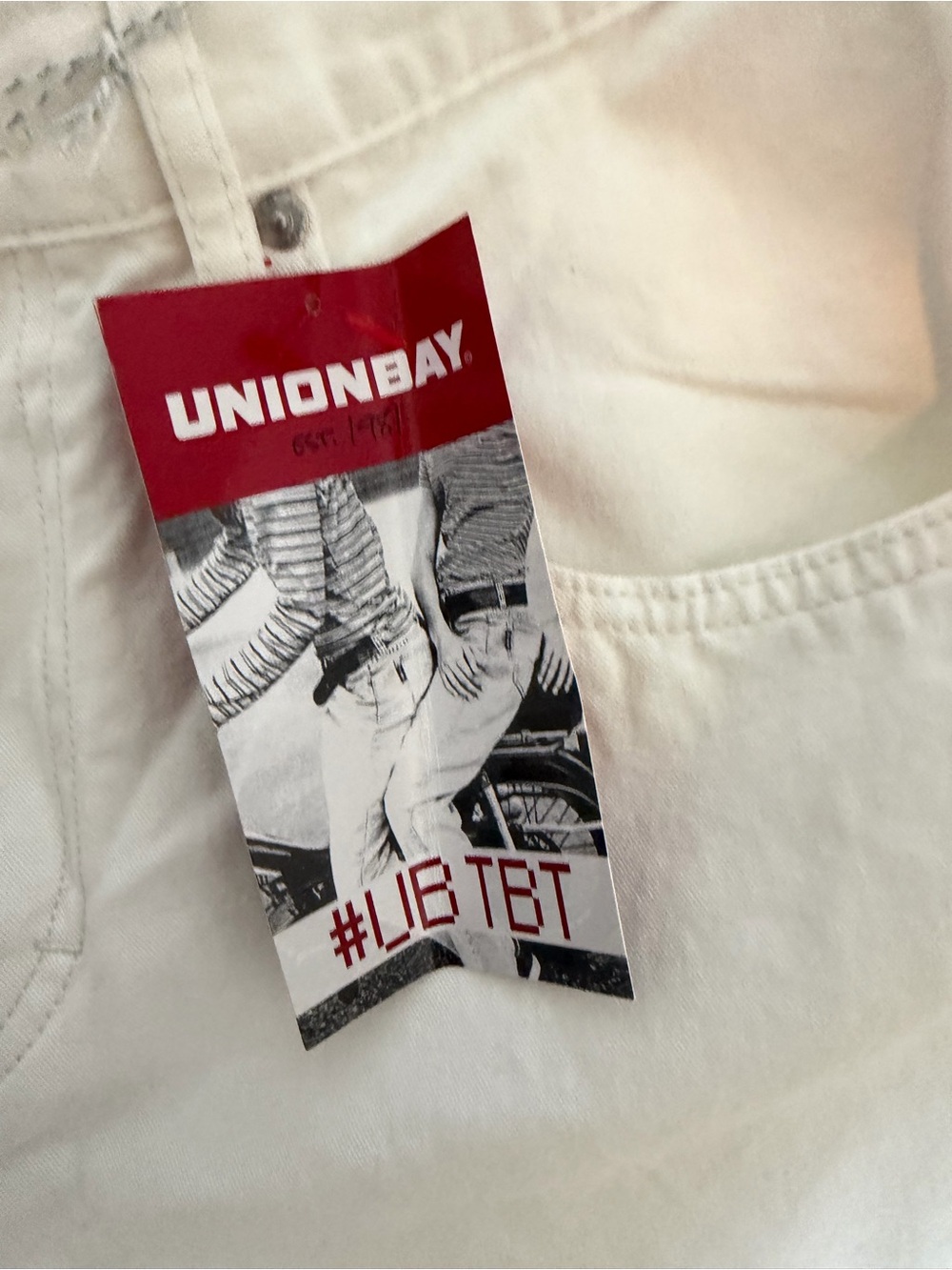UNIONBAY || UB tab denim shorts in white - Picture 5 of 7
